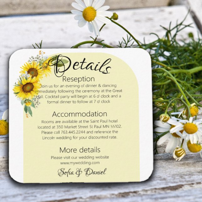 Tarjeta De Recepción Fotos elegantes de la margarita blanca girasol (Subido por el creador)