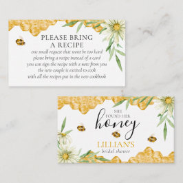 Tarjeta De Recepción Found Her Honey Bee Bridal Shower Recipe Request 