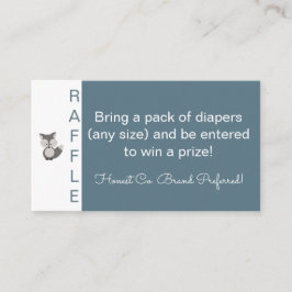 Tarjeta De Recepción Fox gris - Enclo de boletos de Baby Shower Diaper 