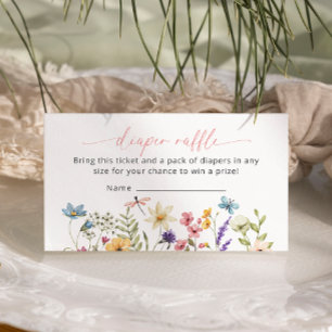 Tarjeta De Recepción Fragmento de mariposa de flores silvestres Jardín