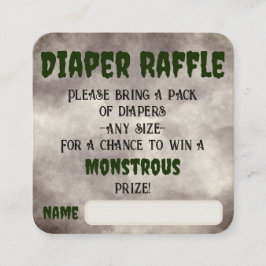 Tarjeta De Recepción Frankenstein Diaper Raffle