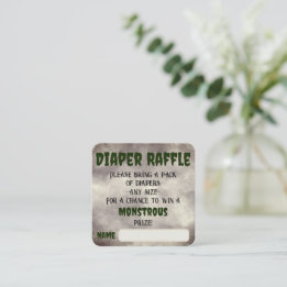 Tarjeta De Recepción Frankenstein Diaper Raffle