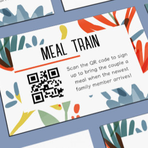 Tarjeta De Recepción Frasco brillante Código QR del tren alimentario Ba