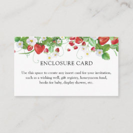 Tarjeta De Recepción Fresa Berry Sweet Baby Shower