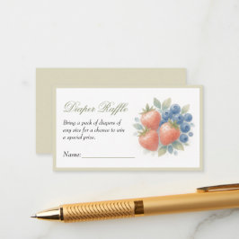 Tarjeta De Recepción Fresa Blueberry Baby Diaper Raffle