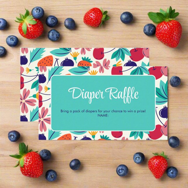 Tarjeta De Recepción Fresa Blueberry Berry Sweet Baby Shower (Subido por el creador)