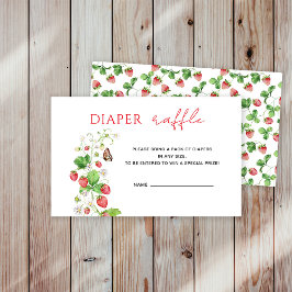 Tarjeta De Recepción Fresa Diaper Raffle