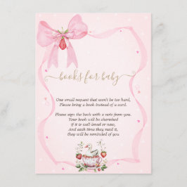 Tarjeta De Recepción Fresa, ganso, puntos de marco de doblado Baby Show