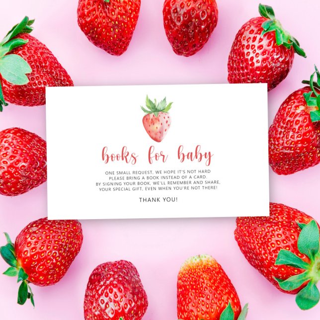 Tarjeta De Recepción Fresa - libros para boleto de bebé (Subido por el creador)