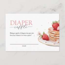 Tarjeta De Recepción Fresa Rosa Bebé Brunch Diaper Raffle
