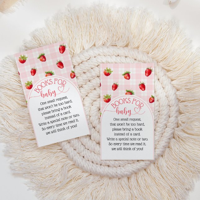 Tarjeta De Recepción Fresa Sweet Rustic Books Baby Shower (Subido por el creador)