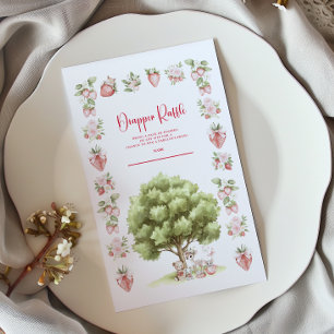 Tarjeta De Recepción Fresa Woodland Diapper Raffle