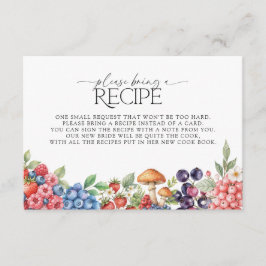 Tarjeta De Recepción Fresas Botánicas Por Favor Trae Una Receta