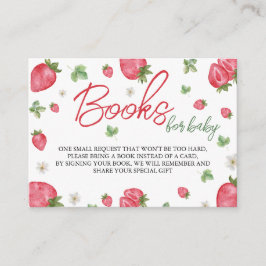 Tarjeta De Recepción Fresas Cuestas Baby Shower Libros Para Bebés