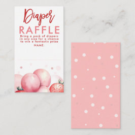 Tarjeta De Recepción Fresas Diaper Raffle Entradas Baby Shower