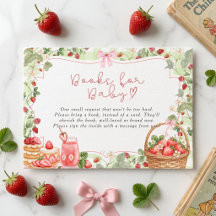 Fresas Dulces con Lazo Rosa Baby Shower