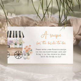 Tarjeta De Recepción Fresco de la receta del mercado para que la novia 