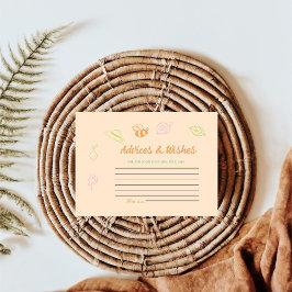 Tarjeta De Recepción Fresco del mercado Bridal Shower Advices y WIshe