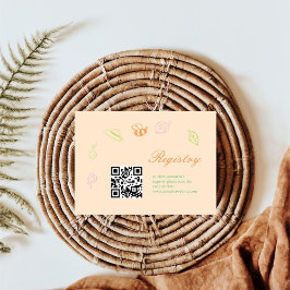 Tarjeta De Recepción Fresco del registro de Bridal Shower en el mercado