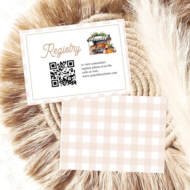 Tarjeta De Recepción Fresco del registro de la ducha de novia del merca (Subido por el creador)