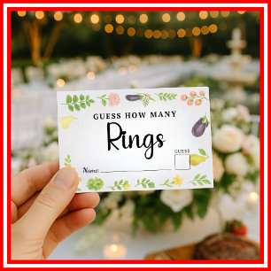 Tarjeta De Recepción Fresh Off The Market Adivinan Cuántos Anillos Brid