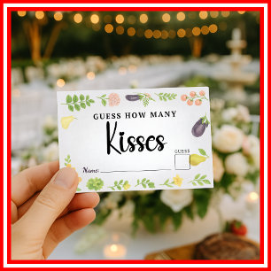 Tarjeta De Recepción Fresh Off The Market Adivinan Cuántos Besos De Nov