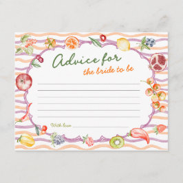 Tarjeta De Recepción Fresh Off The Market Bridal Shower Advice