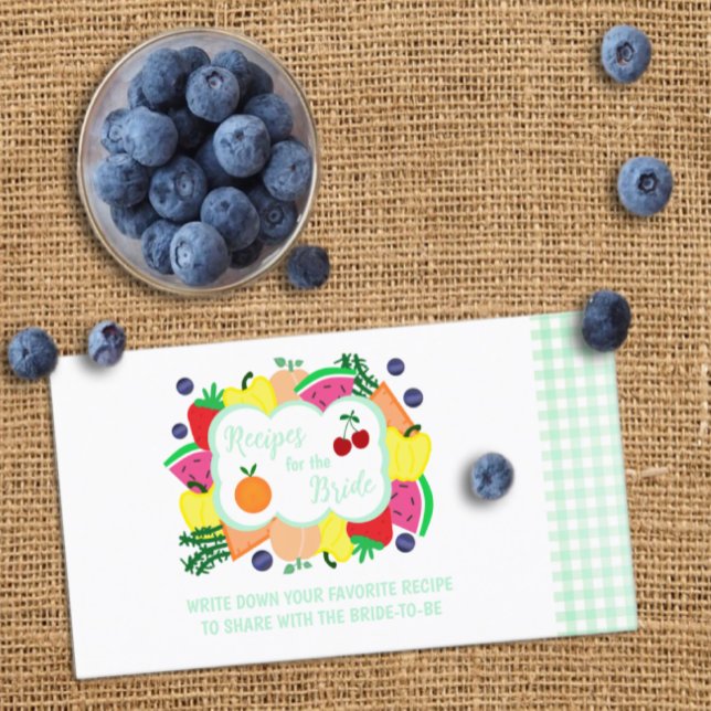 Tarjeta De Recepción Fresh Off The Market Bridal Shower Recipe (Subido por el creador)