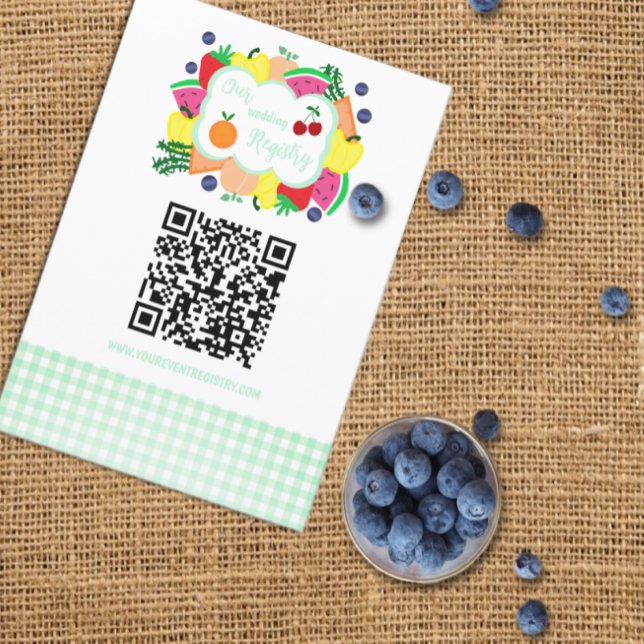 Tarjeta De Recepción Fresh Off The Market Bridal Shower Registry (Subido por el creador)