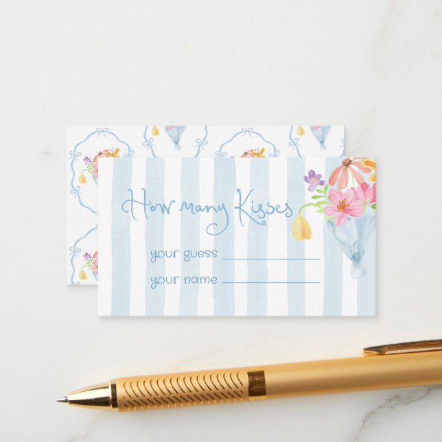 Tarjeta De Recepción Fresh Off the market Cuántos besos (Anverso/Reverso In Situ)