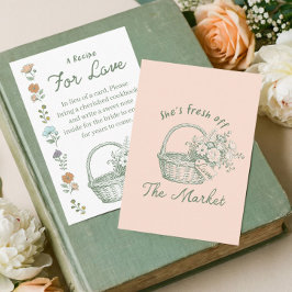 Tarjeta De Recepción Fresh Off the Market Fresh Recipe For The Bride
