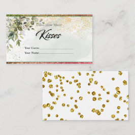 Tarjeta De Recepción Fríamente botánico cuántos besos encerró novia