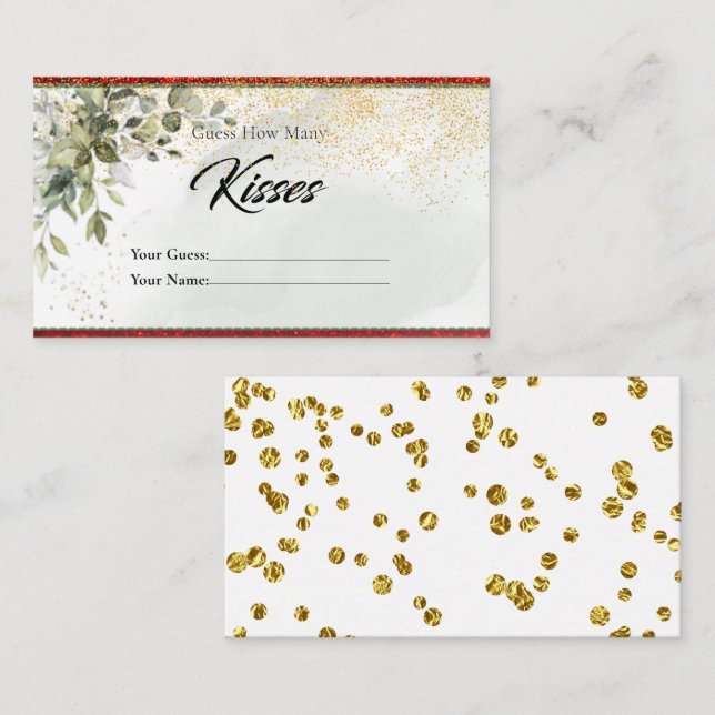 Tarjeta De Recepción Fríamente botánico cuántos besos encerró novia (Anverso / Reverso)