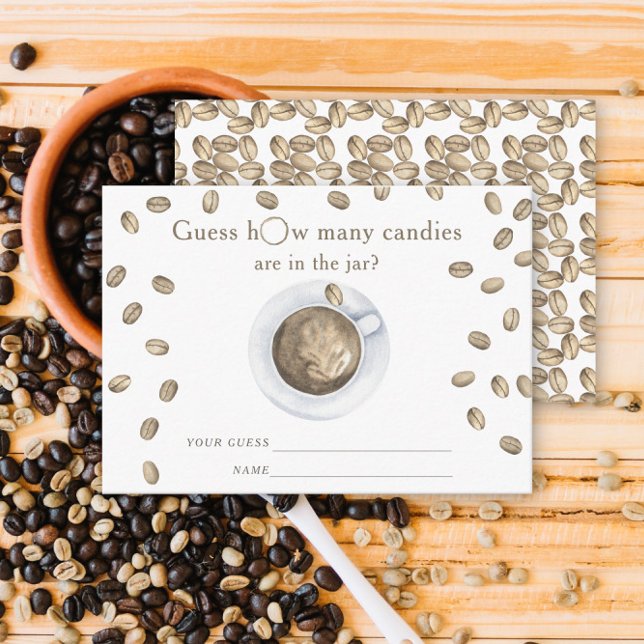 Tarjeta De Recepción Frijoles para café Ducha para bebé Adivina cuántos (Subido por el creador)