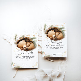 Tarjeta De Recepción Frío fuera de Woodland Bear Diaper de Invierno Raf