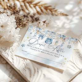 Tarjeta De Recepción Frío fuera del pañal Baby Shower Blue Clothest Lin