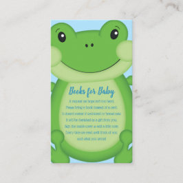 Tarjeta De Recepción Frog Baby Shower Blue