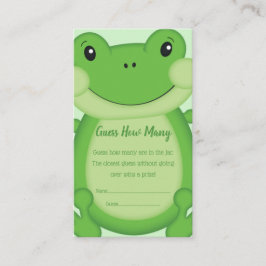 Tarjeta De Recepción Frog Baby Shower Green