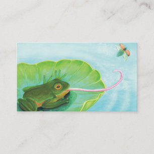 Tarjeta De Recepción Frog Catating Bug