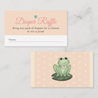 Tarjeta De Recepción Frogón Rosado Caprichoso para Fiesta de Baby Showe