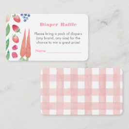 Tarjeta De Recepción Frutas Y Verduras Baby Shower Diaper Raffle