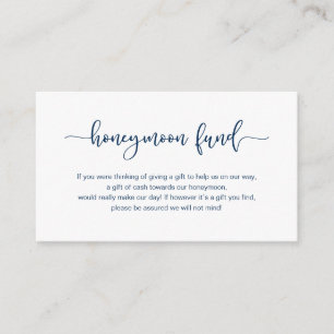 Tarjeta De Recepción Fuente linda azul de la Marina moderna, Boda de lu