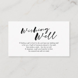 Tarjeta De Recepción Fuente moderna de minimalismo de tinta negra, Wed 