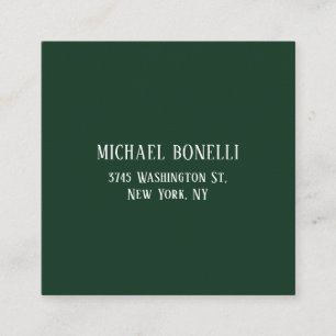 Tarjeta De Recepción Fuente serif elegante verde oscuro clásica minimal