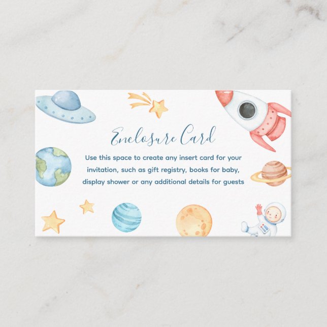 Tarjeta De Recepción Fuera de este Personalizado espacial mundial (Anverso)