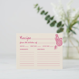 Tarjeta De Recepción Fuera del mercado, se desprendió la receta de la d