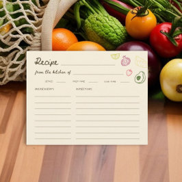 Tarjeta De Recepción Fuera del mercado, se desprendió la receta de la d