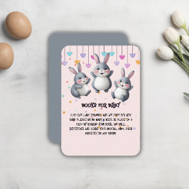 Tarjeta De Recepción Fun Colorful Cute Hoppers Bunny Baby Shower