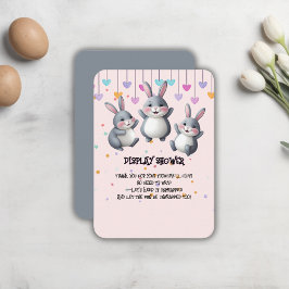 Tarjeta De Recepción Fun Colorful Cute Hoppers Bunny Baby Shower