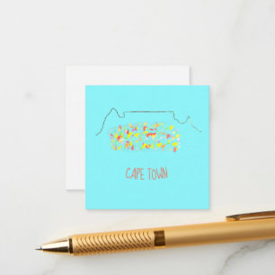 Tarjeta De Recepción Funky Cape Town Table Mountain Colorful